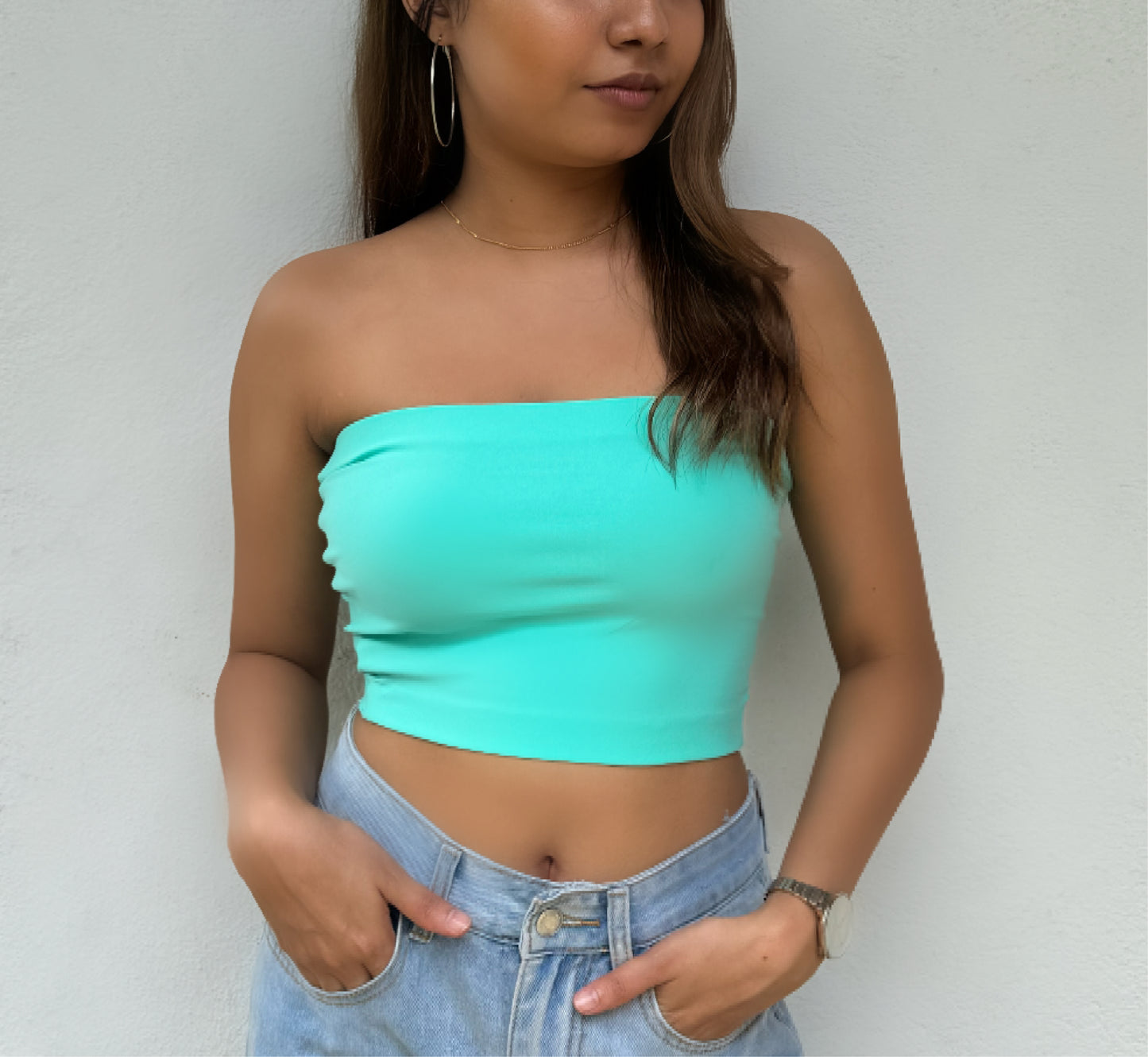 Oceana Green Tube Top 